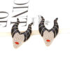 Wholesale Halloween Horn Witch Alloy Diamond Oil Dripping Earrings