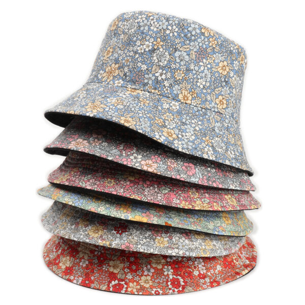 Wholesale Cotton Small Chrysanthemum Double-sided Print Bucket Hat