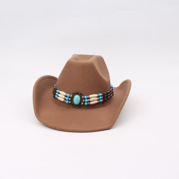 Wholesale Imitation Cashmere Turquoise Western Cowboy Hats