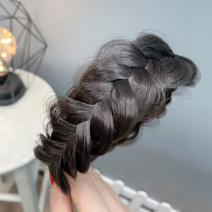 B152-1 three-strand braid black brown