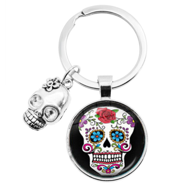 O1CN01Cj5CyA1tijpKEOT3r_2212752275936-0-cib Wholesale Zinc Alloy Mexican Candy Skull Keychain