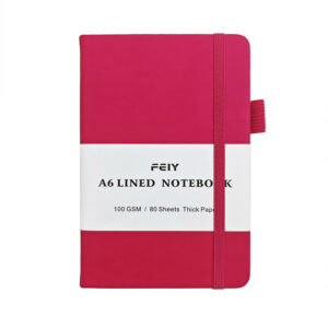 A6 / A6 rose red 80 horizontal inner pages