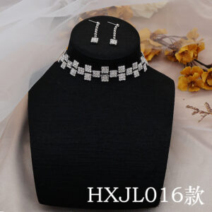 HXJL016-silver White Diamond / silver plating