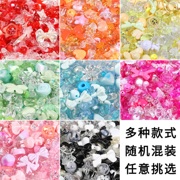 Wholesale 500g/Pack Bow Heart Acrylic Beads