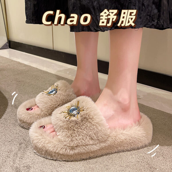 O1CN01ClLnGJ2Htm8u3OvDg_2773349209-0-cib Wholesale Devil's Eye Thick Sole Plush Slippers