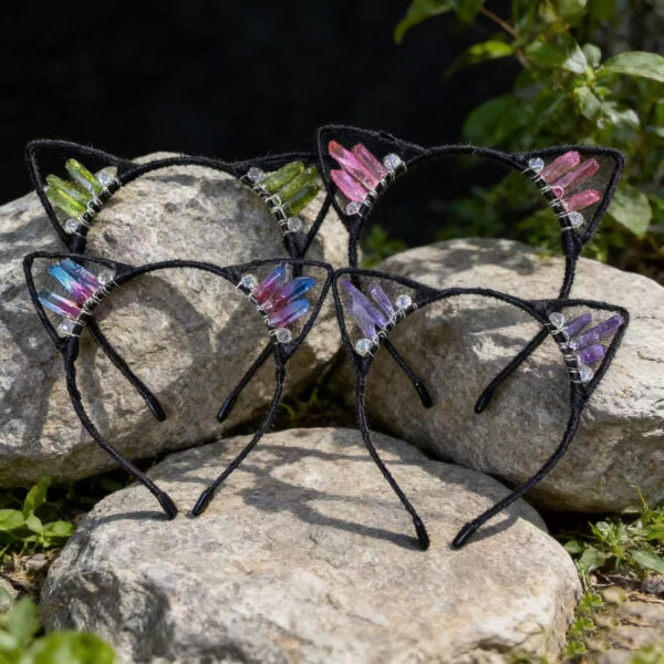 Wholesale Cat Ears Crystal Crown Headband