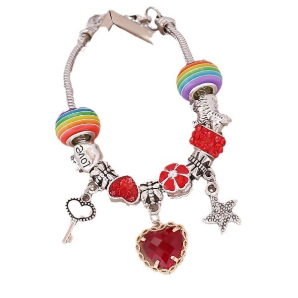 Wholesale DIY Love Crystal Glass Alloy Bracelet