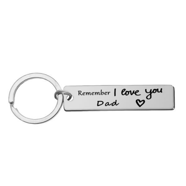 Wholesale Reminder I Love You Dad Mom Stainless Steel Keychains