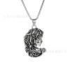 Wholesale Retro Punk Snake Medusa Stainless Steel Necklace