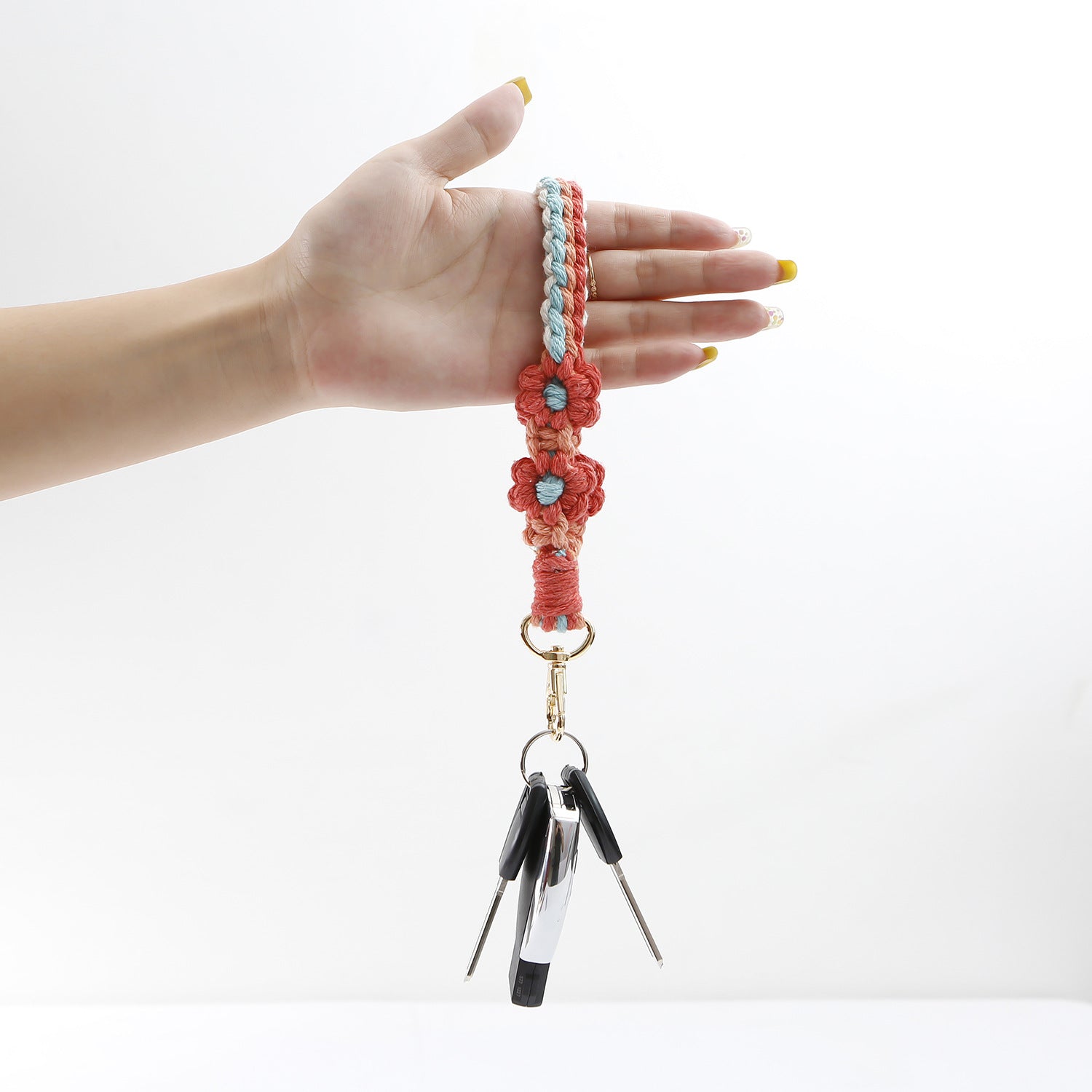 Wholesale Small DIY Handmade Weaving Wrist Keychain