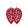 Wholesale Valentine Hearts Leather Earrings