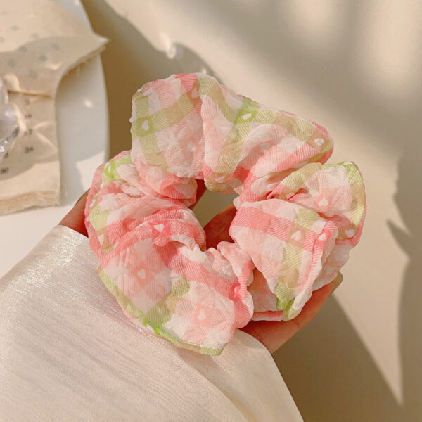 O1CN01CpWTBb25ZNBaHSkUt_2200699427540-0-cib Wholesale Fabric Plaid Large Intestine Hair Tie