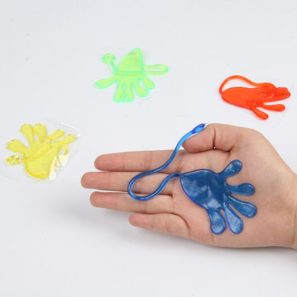 Wholesale Nostalgic Elastic Telescopic Sticky Palm Toys Trick Small Hand Stretch Trp Soft Rubber Elastic Palm