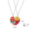 O1CN01CrCUqk23pHdcDAiX2_3260737304-0-cib Wholesale Good Friends Two People Splicing Hamburger Love Alloy Necklace