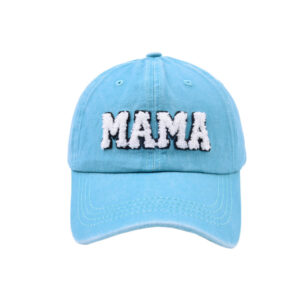 Aqua Blue-Embroidered mama Baseball Cap / Adjustable