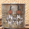 Wholesale Wooden Retro Style Natural Cork Crack Earrings