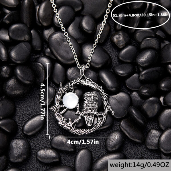 O1CN01CsZ8Fu1fCJLoBora5_4260613970-0-cib Wholesale Moonstone Owl Necklace Alloy