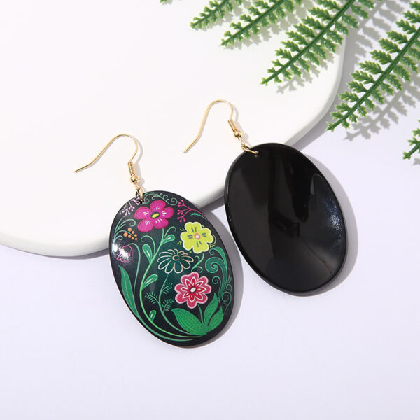 O1CN01CspSgg1kPCRBQTf9l_2212917204675-0-cib Wholesale Oval Acrylic Colored Flowers Earrings