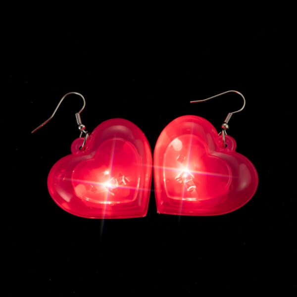 O1CN01CtYC3T21aVkhhL5ik_934707001-0-cib Wholesale Valentine's Day Series LED Lights, Heart-shaped Luminous Plastic Earrings