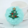 Wholesale Christmas Gifts Christmas Tree Hair Ball Keychain
