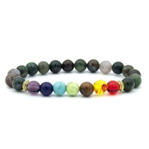Indian agate colorful bracelet