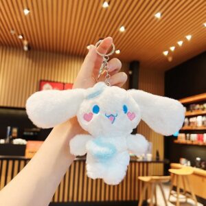 Plush satchel love cinnamon dog-blue