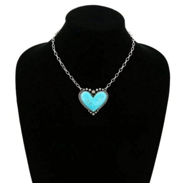 O1CN01CvY5PC1fCJATgvb1u_4260613970-0-cib Wholesale Alloy Love Turquoise Pendant Necklace