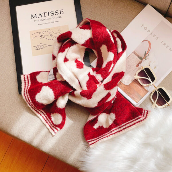 O1CN01CwL7kj25QfbQgMH0D_2214963367521-0-cib Wholesale Winter Cow Pattern Knitted Polyester Scarf