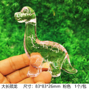 4 large long-necked dragons - pink (4 pieces)