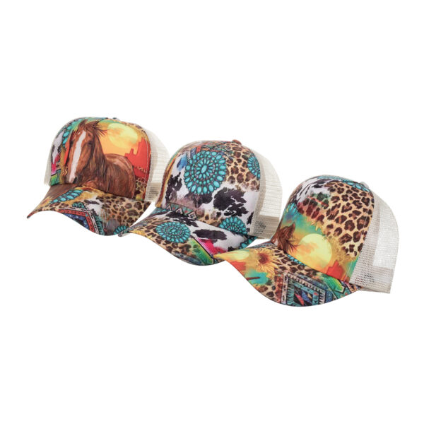 O1CN01CzYz6X1GDLebjomOZ_2018910588-0-cib Wholesale Polyester Horse Print Baseball Cap