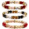 Wholesale Super Flash Colorful 8MM Cut Crystal Glass Multicolor Bracelet