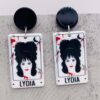 Wholesale Halloween Acrylic Character Bat Double-sided Printing Simulation Tarot Earrings