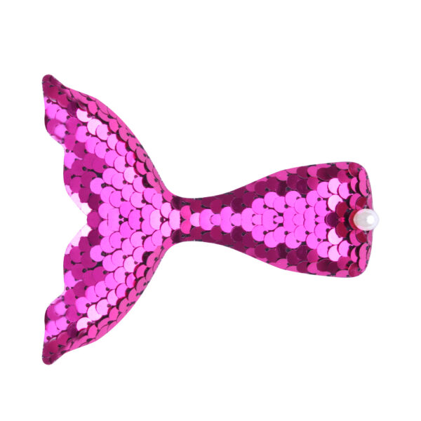 Wholesale Cartoon Mermaid Tail Flip Sequin Fabric Hair Clip