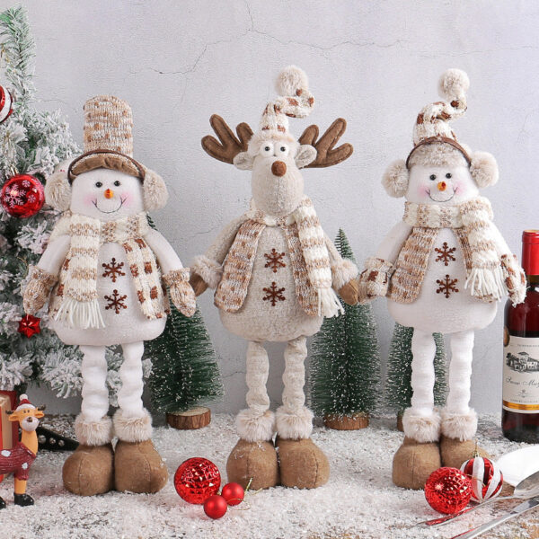 Wholesale Christmas Decorations Christmas Snowman Telescopic Doll
