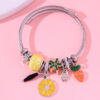 Wholesale Stainless Steel Lemon Carrot Pendant Alloy Bracelet