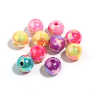 Small colored round bead symbol (10/pack) / Random color mixing, size on the details page