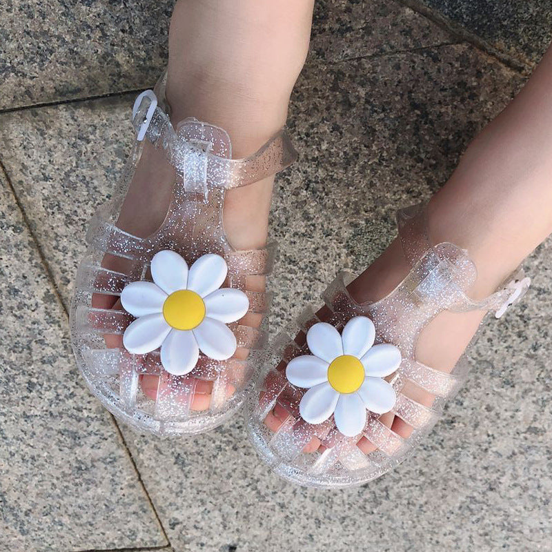 Wholesale PVC Little Flower Kids Sandals