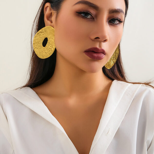 Wholesale Disc Metal Large Earrings