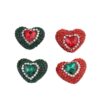Wholesale Christmas Heart Straight Hole Full Drill Clay Beads