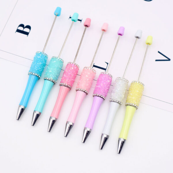 Wholesale Beadable Pen Irregular Gravel Rhinestones DIY Pens