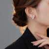 Wholesale Sweet Cool Heart Silver Earrings
