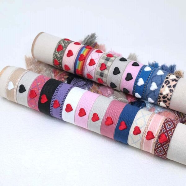 Wholesale Cord Logo Letter Love Woven Tassel Bracelet