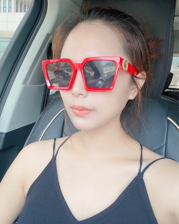 Wholesale Large Frame Retro Square Wide Edged PC Sunglasses