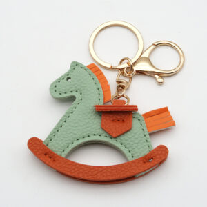 Little wooden horse green lychee pattern