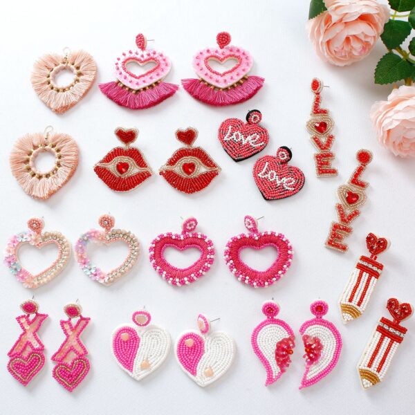 Wholesale Luxury Sense Love Bead Earrings