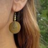 Wholesale Bohemian Retro Ethnic Style Bronze Circle Carved Earrings