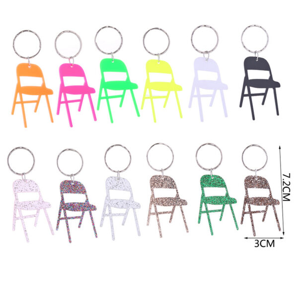 O1CN01DECiWQ1G1tr2uTscC_2024060563-0-cib Wholesale Acrylic Leopard Print Mirror Mini Simulation Chair Keychain