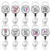 Wholesale Badge Reels ABS Doctor Nurse Carabiner Retractable Keychain