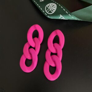 0634 fluorescent rose chain 925 silver needle