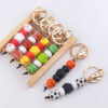 Wholesale Sports Basketball Football Soccer Silicone Beaded Lanyard Keychain